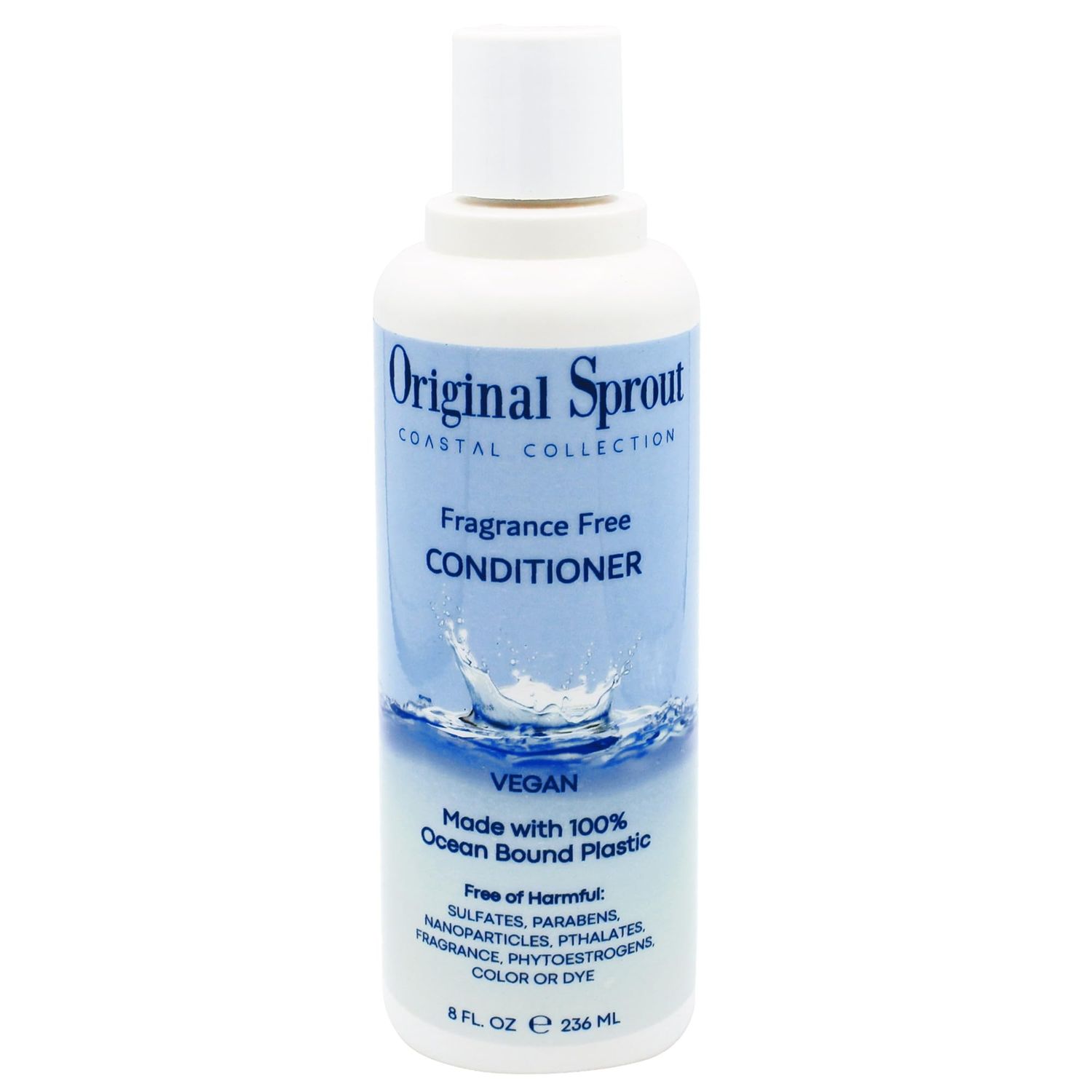 Original Sprout Coastal Collection Conditioner for All Hair Types, Fragrance-Free Conditioner, Vegan, 8 oz. Bottle