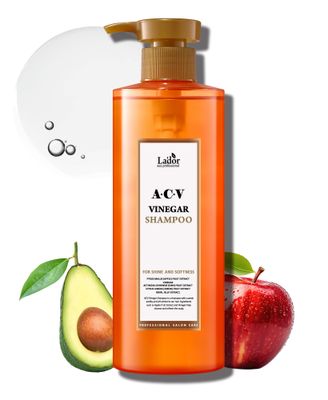 LA&#39;DOR Apple Cider Vinegar Clarifying Shampoo wTea Tree Sub-Acidic pH-balanced - Glossy Shine Refreshing for Greasy Dandruff Oily Scalp Hair Free of Silicone Paraben Sulfate 14.5 Fl Oz LADOR Korean