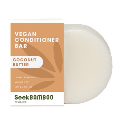 Seek Bamboo - Coconut Conditioner - Deeply Nourishing with Cocoa Shea Butters, Jojoba Oil, Paraben and Phthalate Free Hydrating Conditioner Coconut