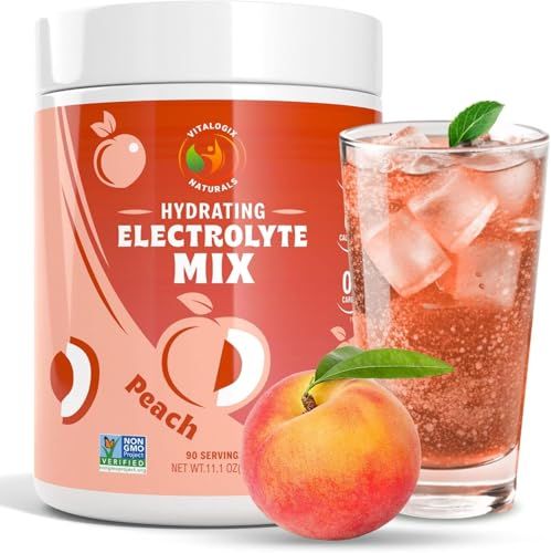 Vitalogix Naturals Electrolyte Powder - Sugar-Free Keto Hydration Drink Mix Magnesium, Potassium, Calcium Sodium Zero Carb, Energy Boost Muscle Recovery Supplement Natural Flavor