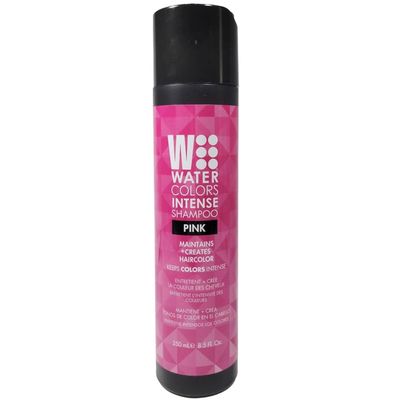 Watercolors by Tressa INTENSE 3-in-1 Color Depositing Shampoo, Semi Permanent Hair Color, Hair Dye Shampoo for Curly, Dry, and Normal Hair, 8 fl oz - PINK