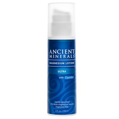 Ancient Minerals Magnesium Lotion Ultra with MSM Pure Genuine Zechstein Magnesium Lotion for Topical Application (5oz)