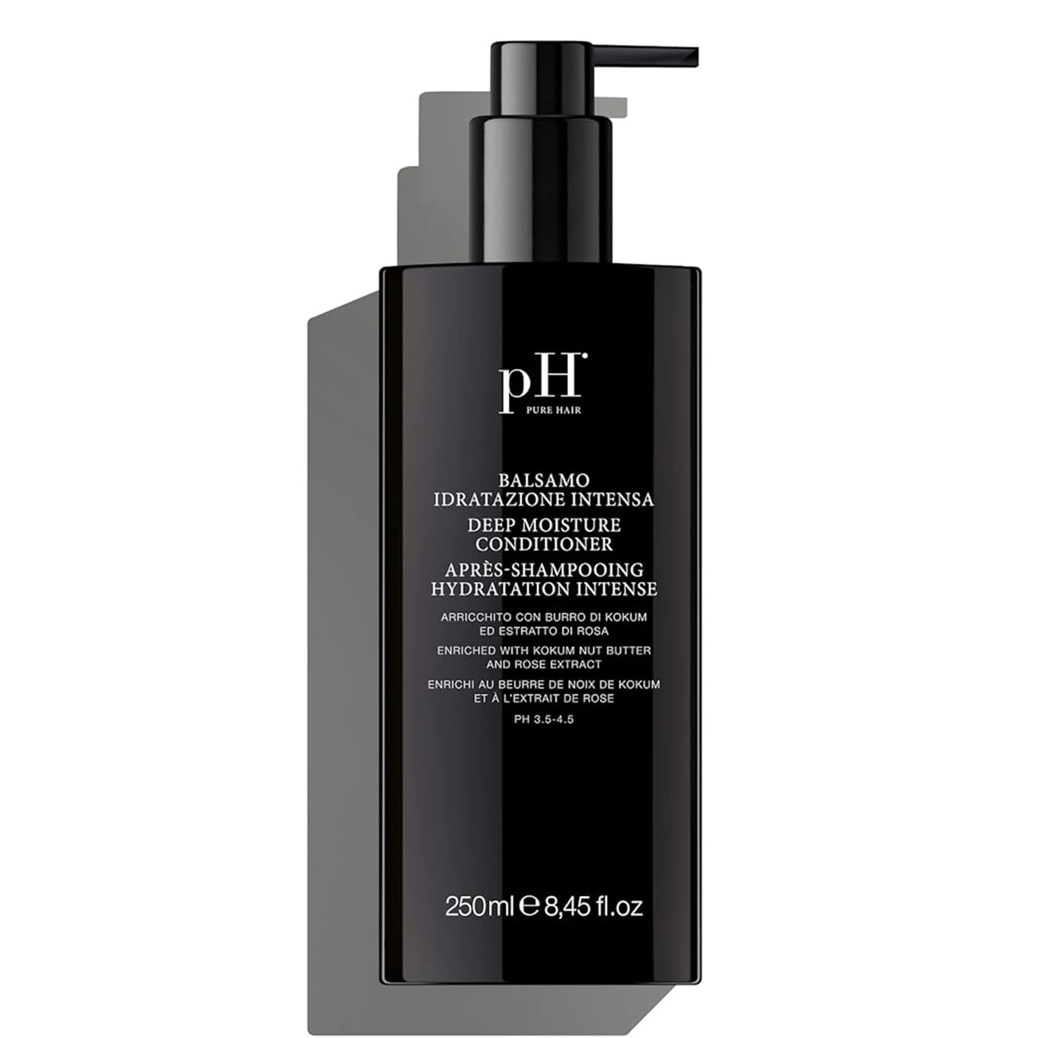 pH PURE HAIR Deep Moisture Conditioner - Intense Hydration for Dry, Damaged Hair - Deep Conditioning Treatment with Kokum Nut Butter Rose Extract for Frizz-Free, Soft, Smooth Hair - 8.45 Oz