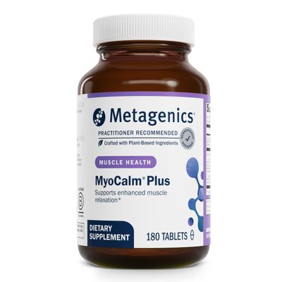 Metagenics MyoCalm Plus - with Passionflower, Valerian Root, Magnesium Calcium - Non-GMO, Gluten-Free Vegetarian - 60 Servings - 180 Tablets