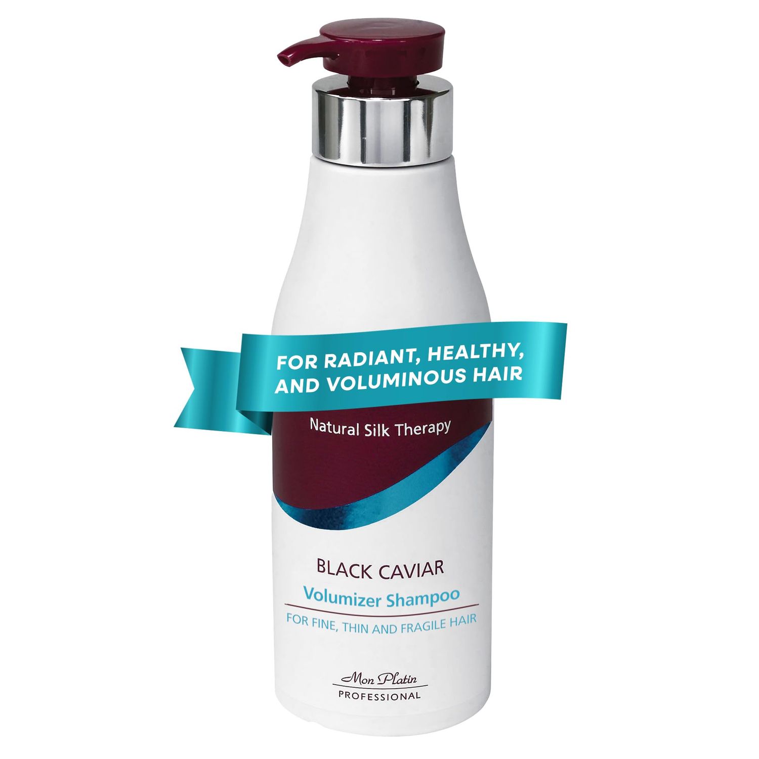 Mon Platin Professional Black Caviar Volumizer Hair Shampoo - For Fine, Thin, Fragile Hair - Enriched with Black Caviar, Hair Shampoo for Damaged hair, Volume Shampoo, SLSSalt Free 500ML