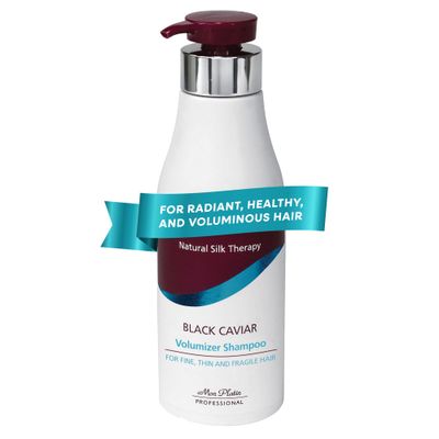 Mon Platin Professional Black Caviar Volumizer Hair Shampoo - For Fine, Thin, Fragile Hair - Enriched with Black Caviar, Hair Shampoo for Damaged hair, Volume Shampoo, SLSSalt Free 500ML