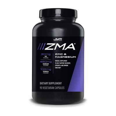 ZMA JYM, Zinc Magnesium Supplement - Zinc, Magnesium and Vitamin B6, YM Supplement Science, 90 Vegetarian Capsules