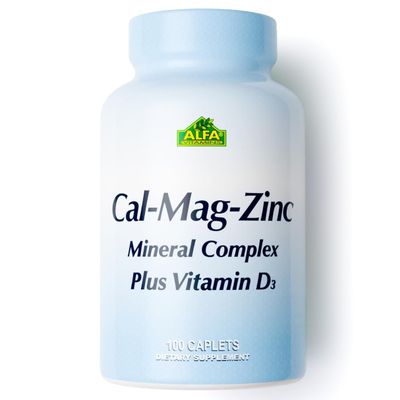 ALFA VITAMINS Calcium Magnesium Zinc Plus Vitamin D Supports Healthy Bones, Joints, Teeth, and Skin - 100 Caplets