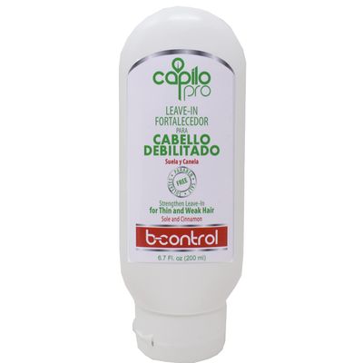 Capilo Pro B-Control Leave-In ConditionerwSole and Cinnamon (8 oz Bottle) Paraben Free, Salt Free, Sodium Sulfate Free, Mineral Oil Free and Petrolatum Free