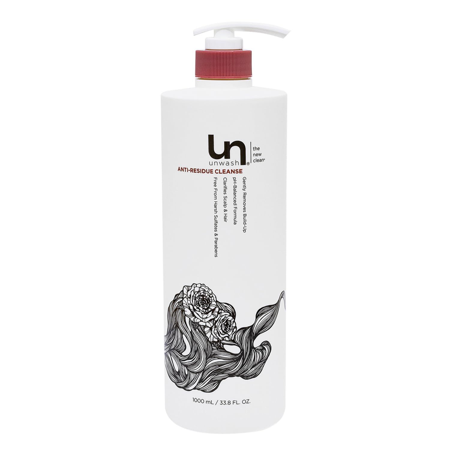 unwash Anti-Residue Cleanse - Gentle, Ph-Balanced Clarifying Shampoo for Build-Up, Dirt and Oil, Safe for All Hair Types, 33.8 fl oz