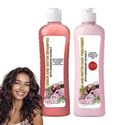 Organic Onion Rosemary Shampoo Set - Purple Onion Shampoo Treatment for Strengthens Hair, Promotes Growth, Moisturizes Scalp, Adds Shine Softness