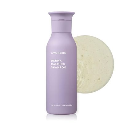 AYUNCHE Derma Calming Shampoo 7.1oz For Dry Sensitive Scalp Gentle Hydrating Scalp Care Strengthen Scalp Barrier Vegan Shampoo Korean Salon Brand