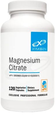 XYMOGEN Magnesium Citrate Capsules - Vegan Magnesium Supplement for Women Men - Regularity, Muscle, Bone Heart Health Supplements (120 Magnesium Pills)