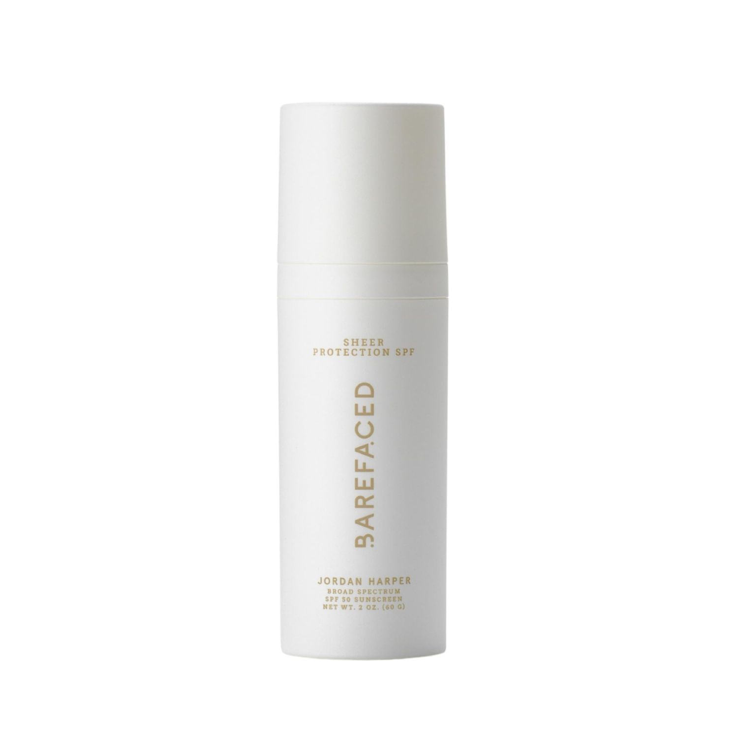 Barefaced Sheer Protection SPF 50 - Broad-Spectrum Face Sunscreen with Zinc Oxide, Niacinamide Hyaluronic Acid - Oil-Free UV Protection, Hydration Anti-Aging with Universal Tint (60ml)