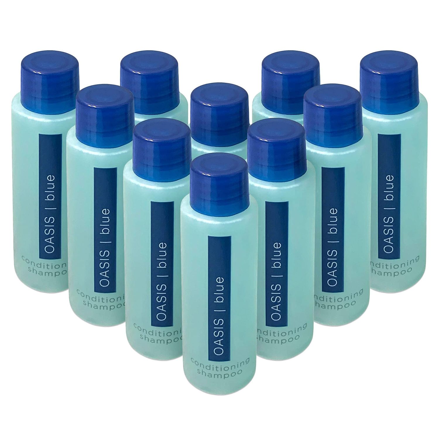 High-End Mini Hotel 2-in-1 Shampoo Conditioner 10 Pack. Leak-Free, Travel-Size Value Set. Light Compact for Extended Traveling, Hiking, Camping Backpacking. Thin, Water-Tight Bottles.