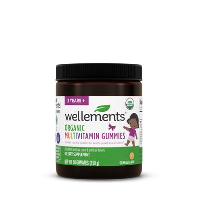 Wellements Organic Children&#39;s Multivitamin Gummies Essential Kids Vitamins for Healthy Growth Development Vitamin A, B, C, D, E Zinc, No Artificial Colors 3 Years , 60 Ct