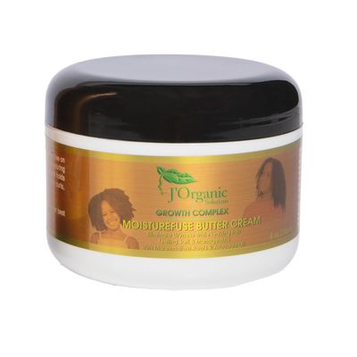J&#39;Organic Solutions Moisture Fuse Buttercream Daily Hair Moisturizer with Marshmallow Root Avocado Oil - Boost Natural Shine, Lock-In Deep Moisture, and Promote Easy Manageability.