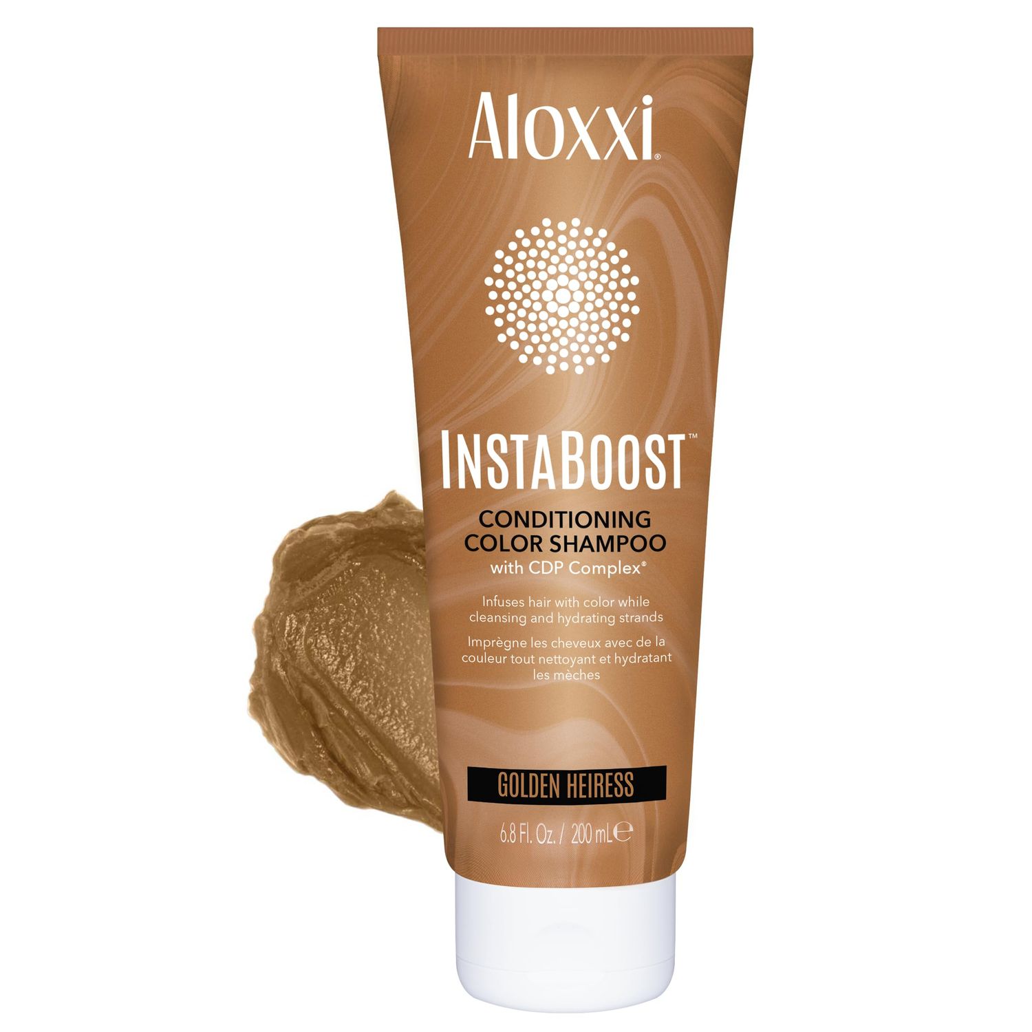 ALOXXI InstaBoost Conditioning Color Shampoo in Golden Heiress, Cleanses Hydrates and Refreshes Gold Blonde Tones, 6.8 Fl Oz