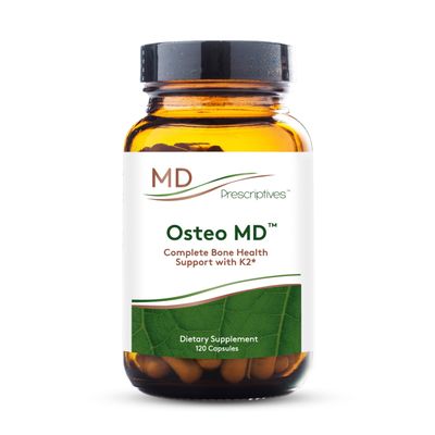 MD Prescriptives Osteo MD Bone Health Supplement - Complete Support for Strength Mass, with Natural Vitamin D3 K2, Calcium, Zinc - 60 Capsules