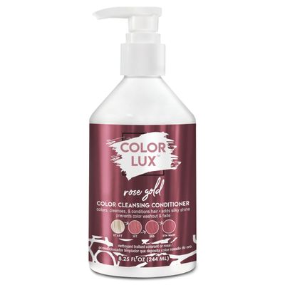 Color Lux Color Cleansing Conditioner, Rose Gold, 3-in-1 Color Depositing Formula, Vegan, Sulfate-Free, Paraben-Free, 8.25 oz
