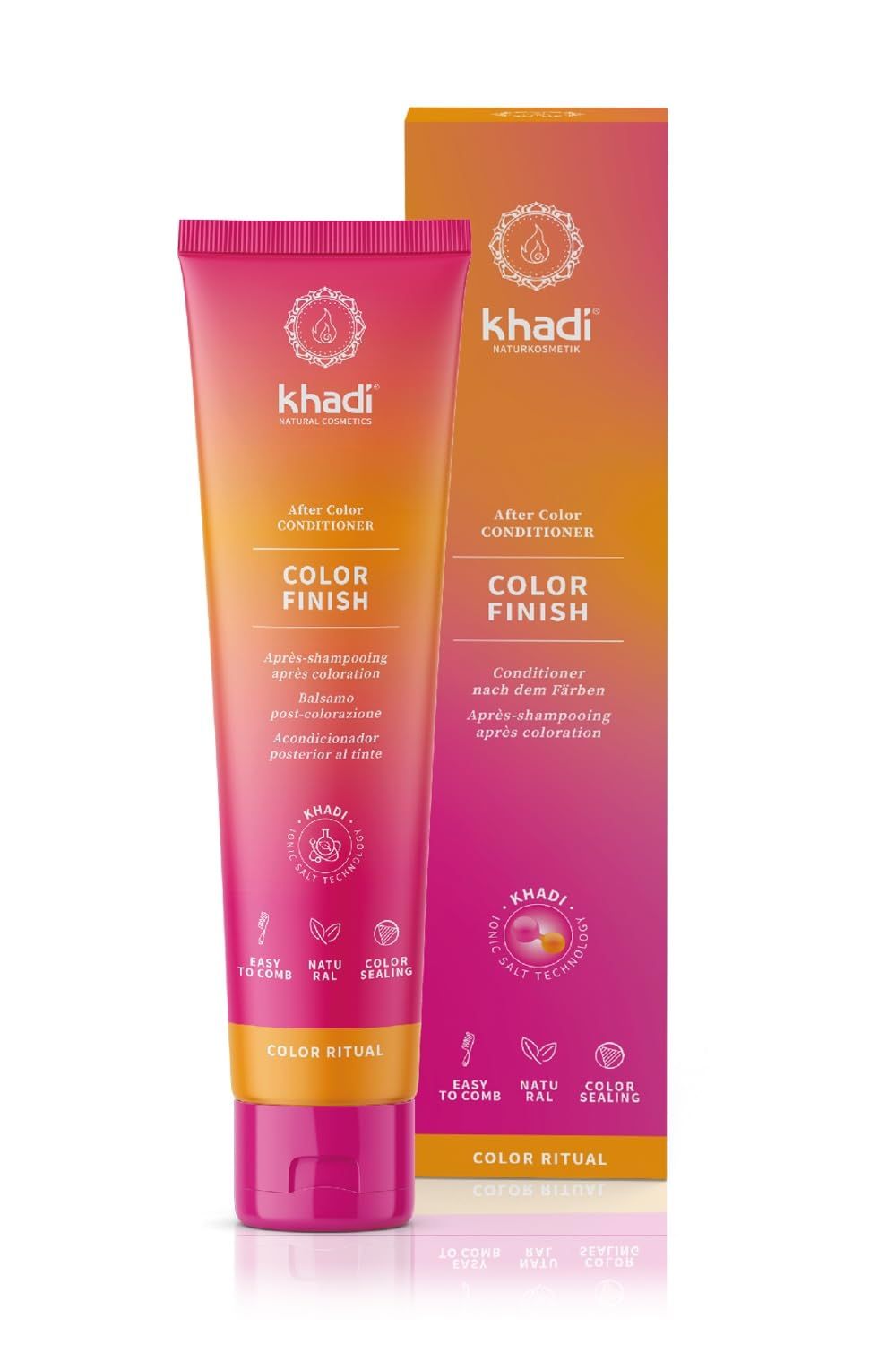 KHADI COLOR FINISH After Hair Dye Conditioner - Quick Color Set, Immediate Combability, Brilliant Shine, 100 Vegan, 5 Fl oz