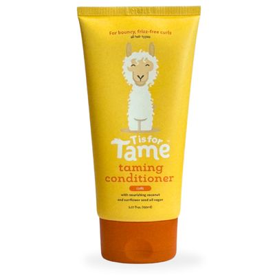 T is for Tame Taming Conditioner for Kids - Natural Curly Hair Conditioner with Jojoba Sunflower Oil - Detangles, Softens Controls Frizz - Plant-Based, Vegan Hypoallergenic - 5.07 fl oz