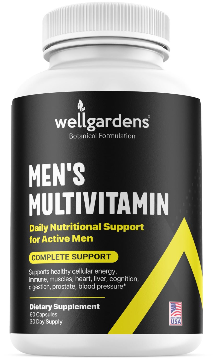 100 Pure Multivitamin for Men - Daily Mens Multivitamins, Multiminerals Supplement for Energy, Focus, Performance, Immune and Male Support - Vitamin A, C, D, E, B12, Calcium, Magnesium, Zinc and More