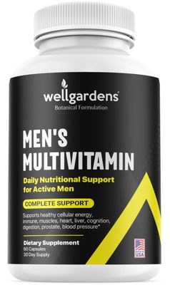 100 Pure Multivitamin for Men - Daily Mens Multivitamins, Multiminerals Supplement for Energy, Focus, Performance, Immune and Male Support - Vitamin A, C, D, E, B12, Calcium, Magnesium, Zinc and More
