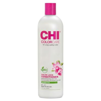CHI ColorCare Color Lock Conditioner, Locks In Color Replenishes Moisture For Color-Treated Hair, Sulfate, Paraben, Cruelty-Free, 25 Oz