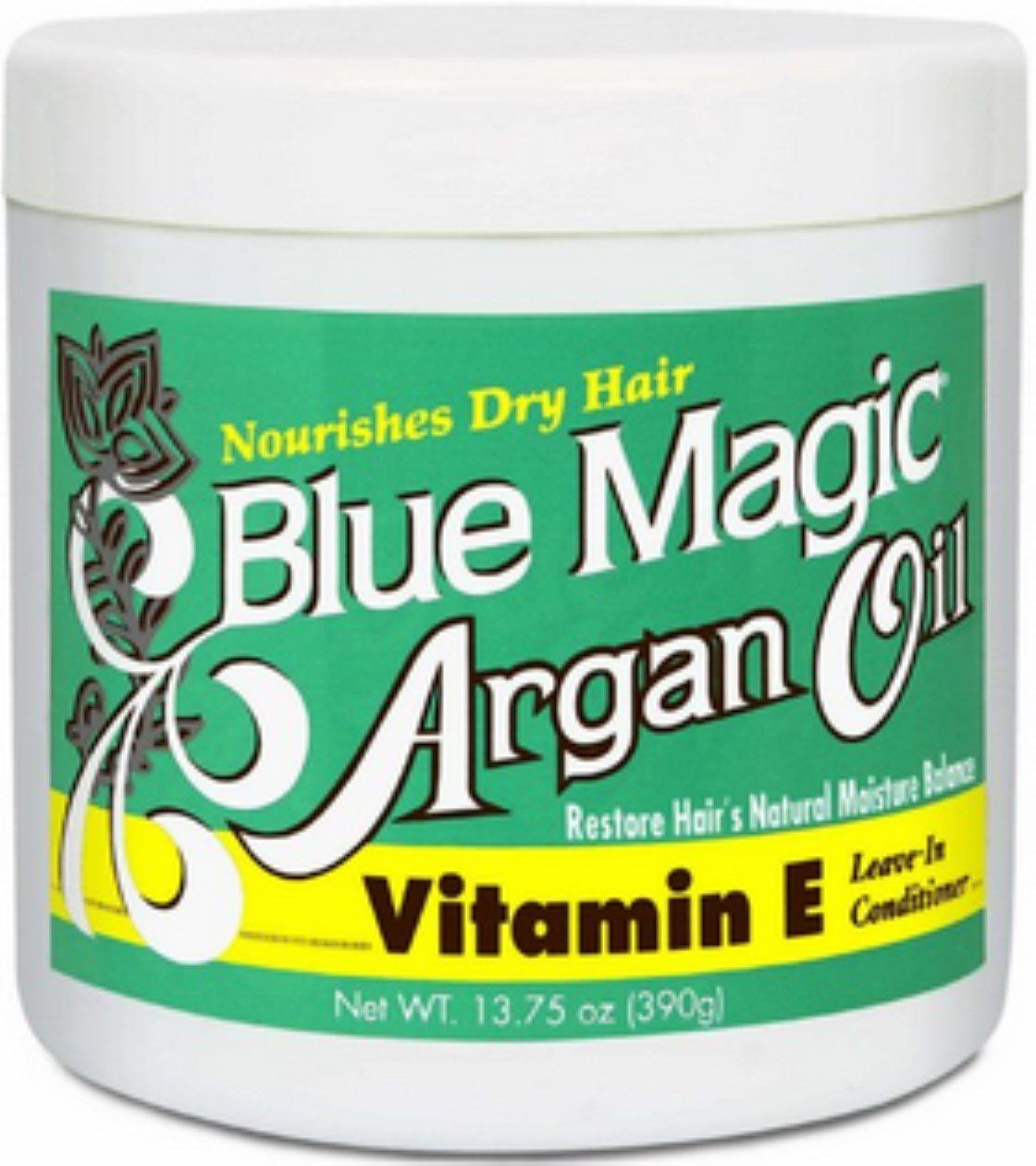Blue Magic Argan Oil Vitamin-E Leave-in Conditioner 13.75 oz (Pack of 4)