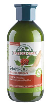 CORPORE SANO Gingseng,Ginkgo and Eleuterococus SHAMPOO-CERTIFIED ORGANIC-HYPOALLERGENIC-300 milim10.1 FL OZ