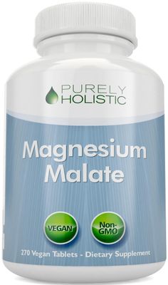 Magnesium Malate 400mg Tablets - 50 More 270 Vegetarian Tablets - Chelated Magnesium Supplement with Malic Acid - Promotes Energy Production and Muscle Recovery - High Absorption