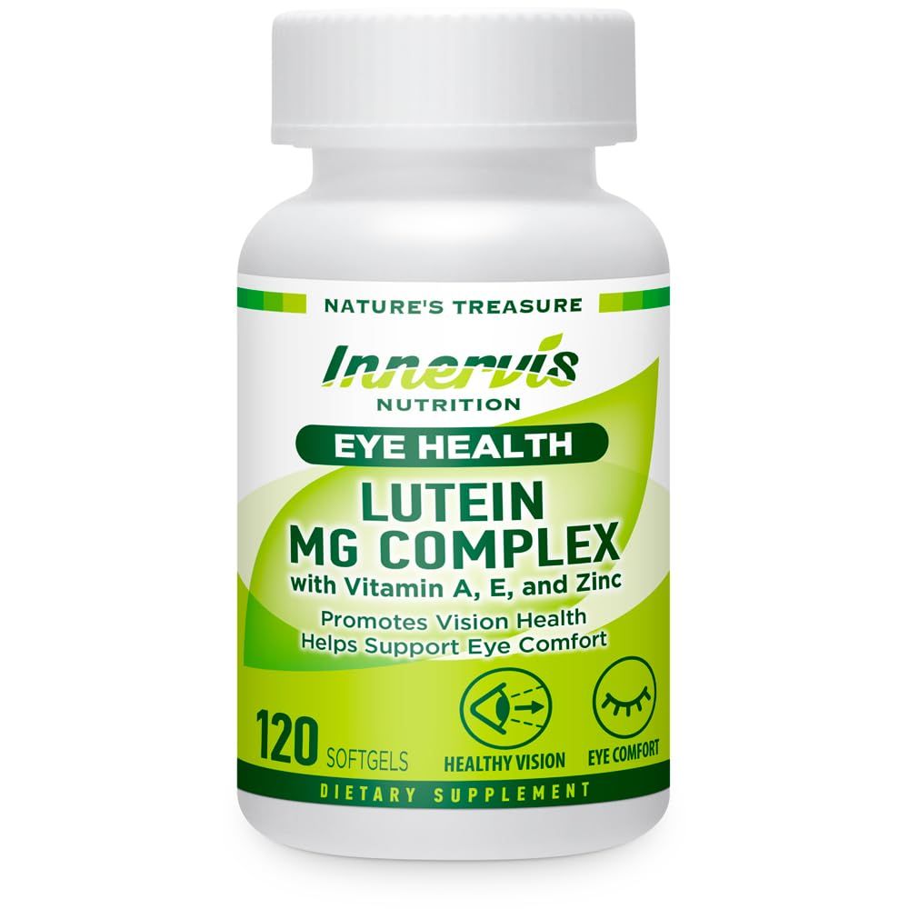 INNERVISNUTRITION Lutein Magnesium Complex 120 Softgels Promotes Eye Health Support Eye Comfort Antioxidant Supplement