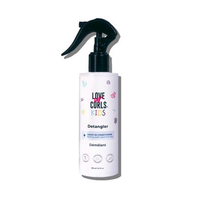 Love Ur Curls Kids Detangler Leave in Conditioner Spray, Pediatrician Approved, Moisturizing, Hydrates and Conditions, Vegan, Easy to Detangle Curly Hair, Sulfate Paraben Free, 250mL