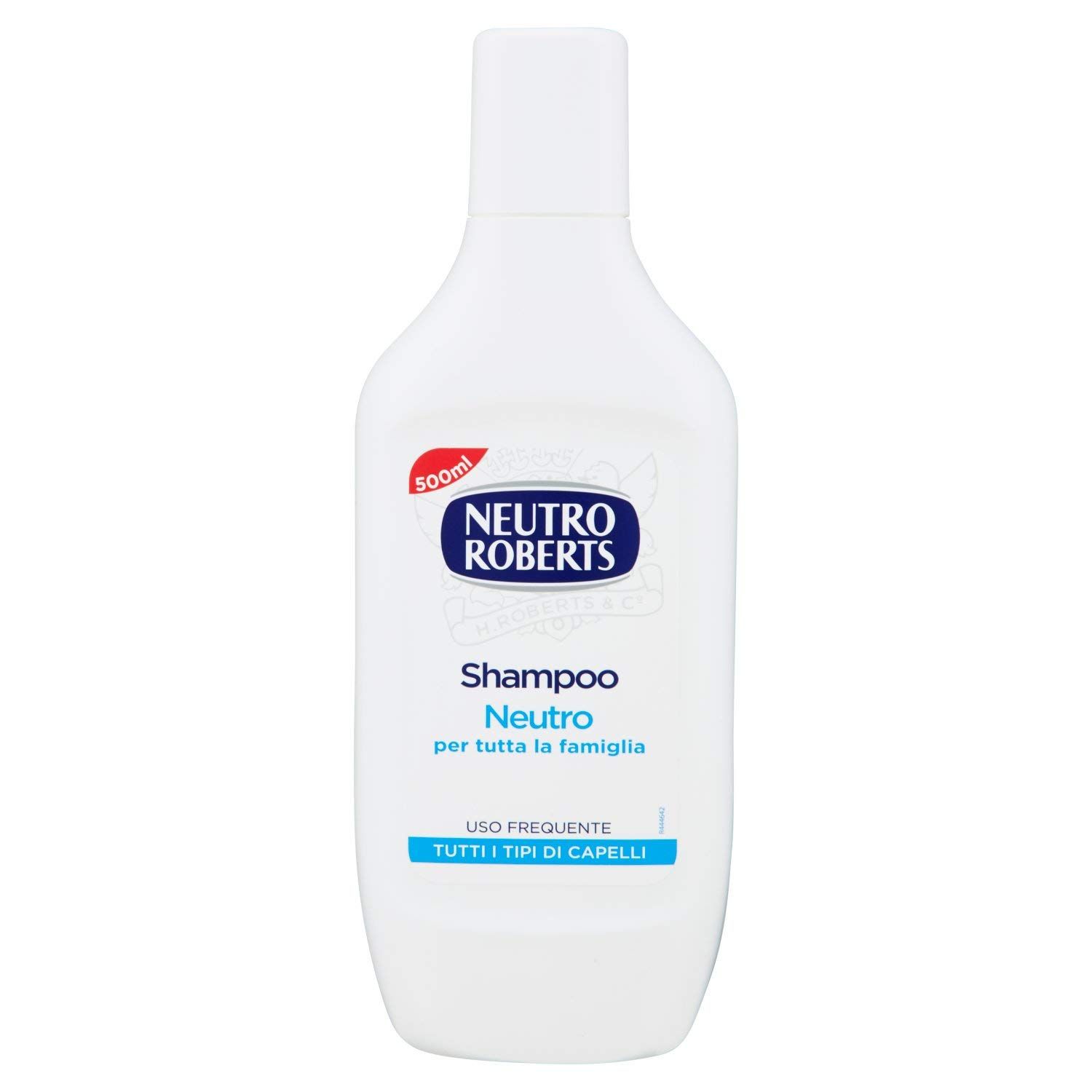 Neutro Roberts: Neutral Shampoo for the Whole Family - 17.6 Fluid Ounces (500mL) Bottle Italian Import