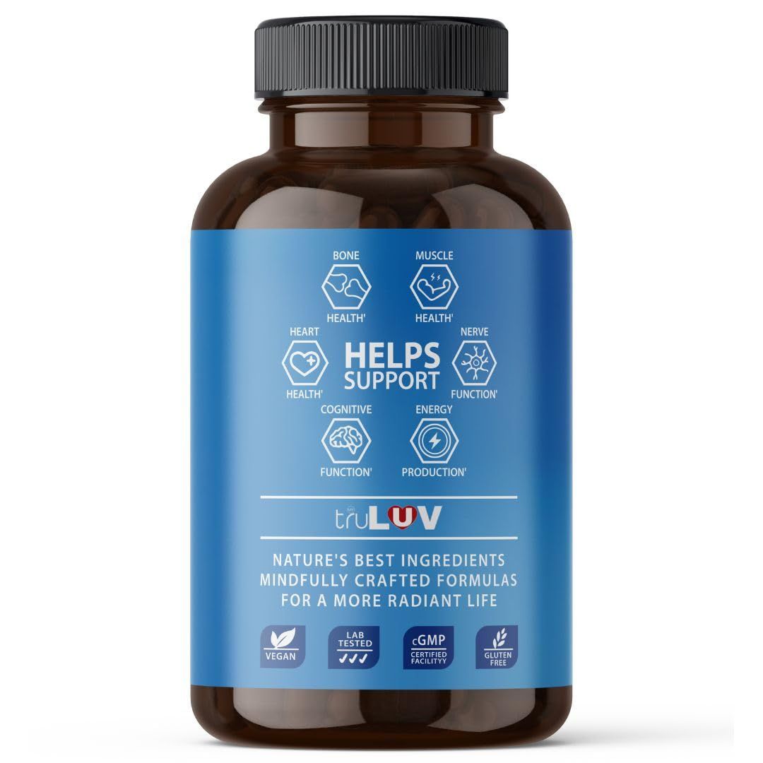 MY TRULUV Magnesium, Dietary Supplement for Health 90 Count (Pack of 1)