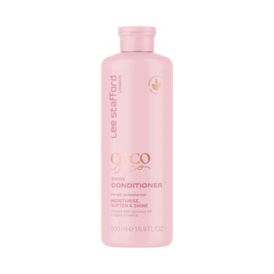 Lee Stafford Shine Conditioner Coco Loco Collection - Best Moisturizing Conditioner for Dry, Dull Hair, High Gloss Finish, Packed with Coconut Oil Agave Essence, 16.9 Fl Oz