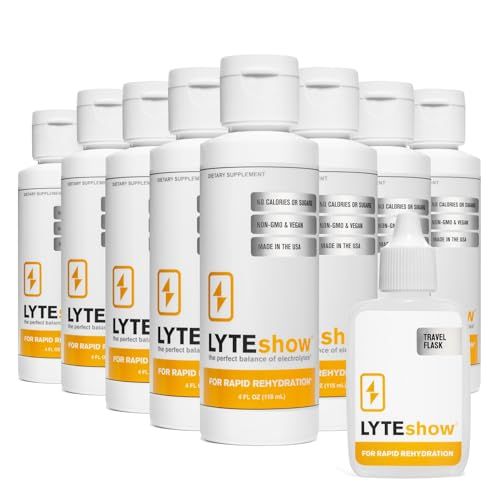 LyteLine Sugar-Free Electrolyte Supplement for Hydration and Immune Support - 8 Pack, 320 Servings - Keto Friendly - Zinc and Magnesium for Rapid Rehydration, Workout, Muscle Recovery, Energy - Vegan