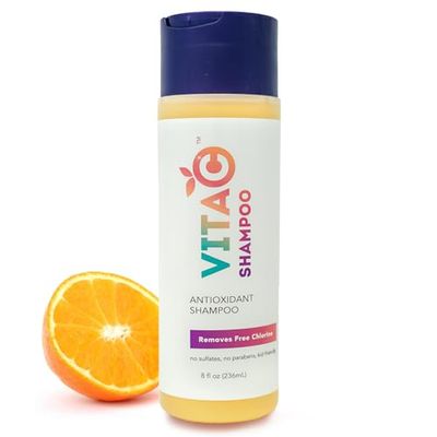 Vita C Swimmers Post-Swim Chlorine Removing Shampoo Body Wash, Swim Tested, Gently Eliminate Chlorine Water Toxins. Patented Antioxidant Formula, Hydrates Rejuvenates Hair and Skin - 8 Fl Oz