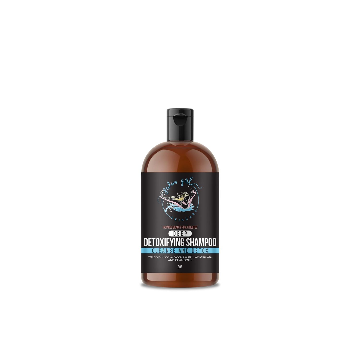 Swim Girl Skincare Deep Detoxifying Shampoo Cleanse and Detox Inspired Beauty for Athletes 8 fl oz (Pack of 1)