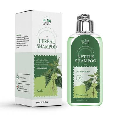 ANNAS Nettle Shampoo - Organic Formula,Helps Regulate Sebum Production, Reduce Dandruff Ease Scalp Irritation - For Strong, Healthy Hair- 200ml