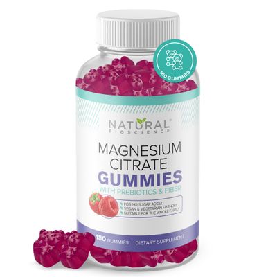 Sugar Free Magnesium Gummies - Calming Anti-Stress Gummies, Magnesium Supplement to Support Stress Relief, Sleep, Heart Health, Nerves, Muscles and Bones, Kids, Adults, Vegan, High Absorption, Non-GMO