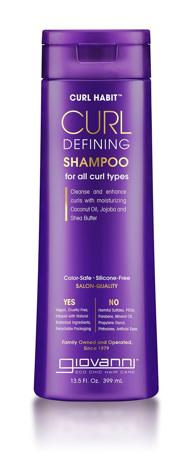 GIOVANNI Curl Habit Curl Defining Shampoo - All Curl Types, Cleanse Enhance Curls, Moisturizing Coconut Oil, Jojoba and Shea Butter Vegan, Cruelty-Free, Silicone Free Shampoo - 13.5 oz (Pack of 3)