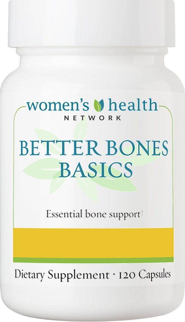 Better Bones Basics by Women&#39;s Health Network - Calcium, Magnesium, Zinc, Vitamin D, Vitamin K, Manganese, and Boron - 120 Capsules