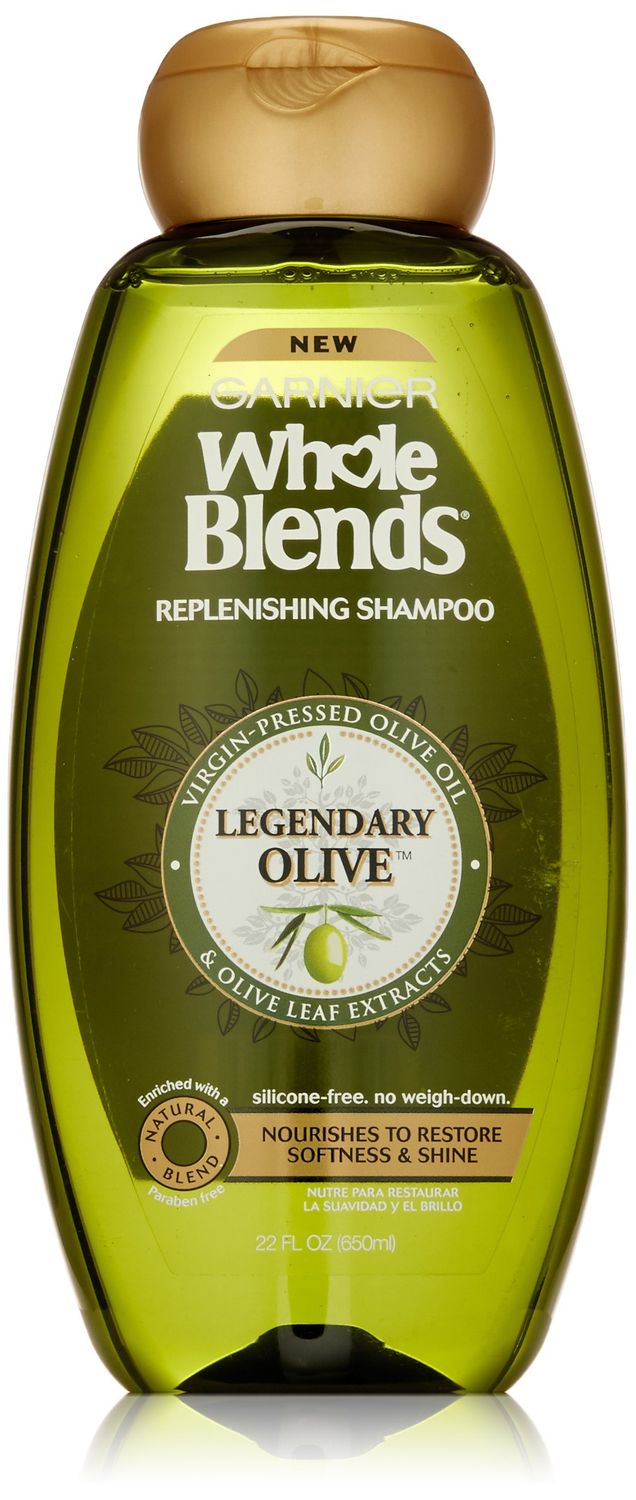 Garnier Whole Blends Replenishing Shampoo Legendary Olive, Dry Hair, 22 fl. oz.