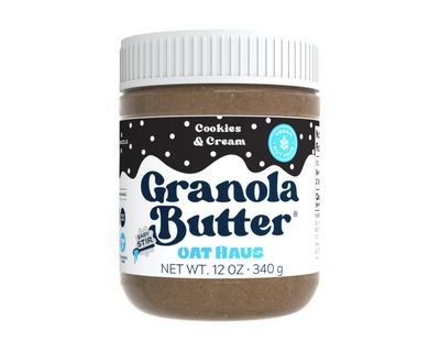 Oat Haus Cookies And Cream Granola Butter Peanut-free, Almond (Tree-Nut) Free, School-Safe (Top 8 Allergen Free) Cookie Butter Alternative