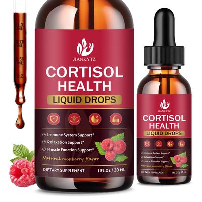 Cortisol Supplement Liquid Drops, Cortisol Supplements with Magnesium Complex, Rhodiola Rosea, L-Theanine, Ashwagandha for Balanced Cortisol, Hormone Balance and Mood Support (2 Pack, 1 Fl Oz)