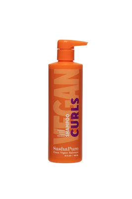Sashapure Curls Shampoo with Organic Sacha Inchi Oil for Bouncy, Healthy-Looking Curls, Protects Hair from Heat Damage and Controls Frizz, Sulfate-Free with Coconut Oil 15 Fl Oz
