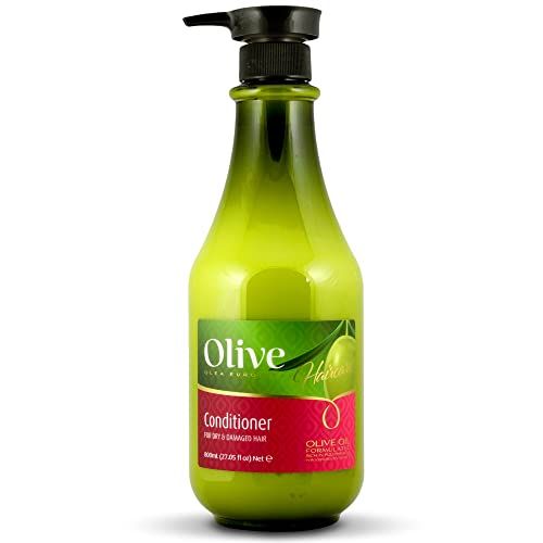 Olive Oil Moisturizing Hair Conditioner with Vitamin E, Shea Butter and Oils of Argan, Jojoba Seed and Wheat Germ for Dry and Damaged Hair