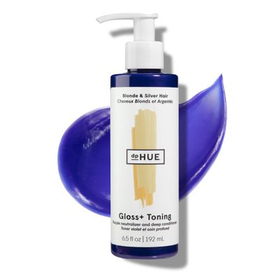 dpHUE Gloss Toning, Purple - Deep Condition Neutralize Brass - For Blonde, Yellow Brassiness, Silver, Highlighted, Bleached Cool Hair - Vegan, Leaping Bunny Certified - 6.5 oz